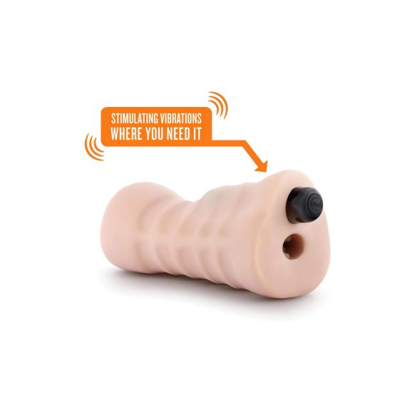 Enlust Destini - masturbator masculin cu vibrații - față MI - culoare naturală