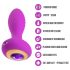 Oh My Gem – plug anal vibrant cu piatră decorativă (mov)
