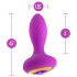 Oh My Gem – plug anal vibrant cu piatră decorativă (mov)