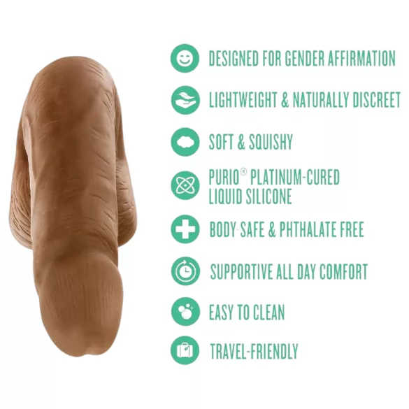 Blush UrSelf Affirm - dildo realist (maro) - 13 cm