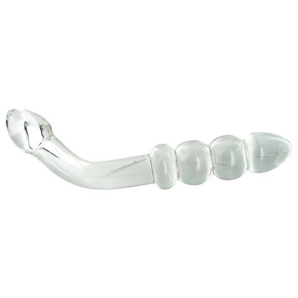 Prisms Hamsa - dildo sticlă dublu capăt G-spot - transparent