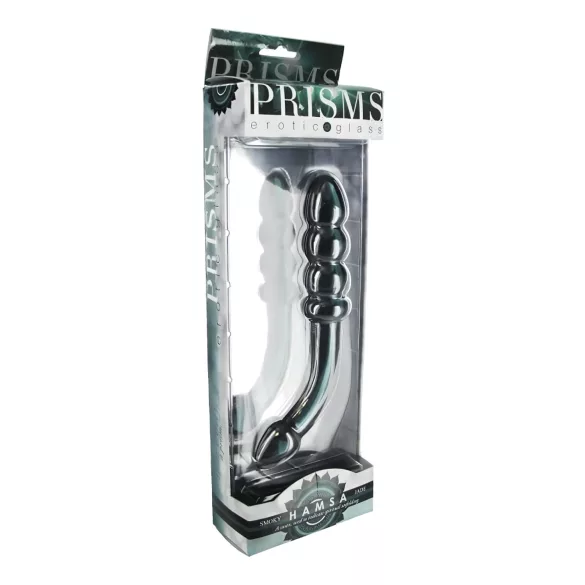 Prisms Hamsa - dildo dublu capăt - stimulare punct G - sticlă verde