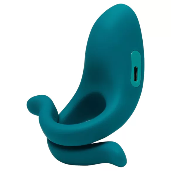 Dame Hug - inel vibrator reglabil pentru penis (verde)