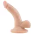 Dr. Skin 4 - dildo realist cu ventuză și testicule - culoare naturală 12cm