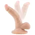Dr. Skin 4 - dildo realist cu ventuză și testicule - culoare naturală 12cm