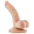 Dr. Skin 4 - dildo realist cu ventuză și testicule - culoare naturală 12cm