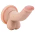 Dr. Skin 4 - dildo realist cu ventuză și testicule - culoare naturală 12cm
