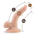 Dr. Skin 4 - dildo realist cu ventuză și testicule - culoare naturală 12cm