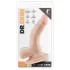Dr. Skin 4 - dildo realist cu ventuză și testicule - culoare naturală 12cm
