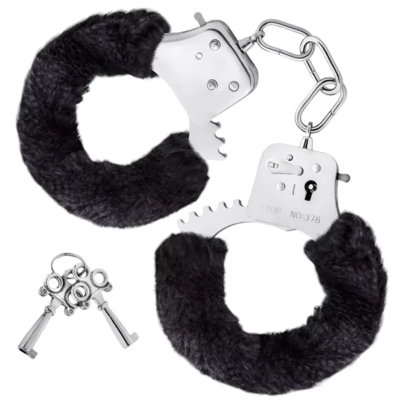 Temptasia Cuffs - cătușe plușate - negru