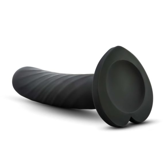 Temptasia Twist Small - dildo cu ventuză - model torsadat - negru