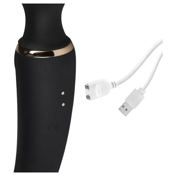 Blush Lush - wand 2 în 1 și vibrator pentru punctul G (negru)
