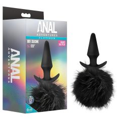   Anal Adventures Platinum - dop anal cu coadă de iepure (negru)