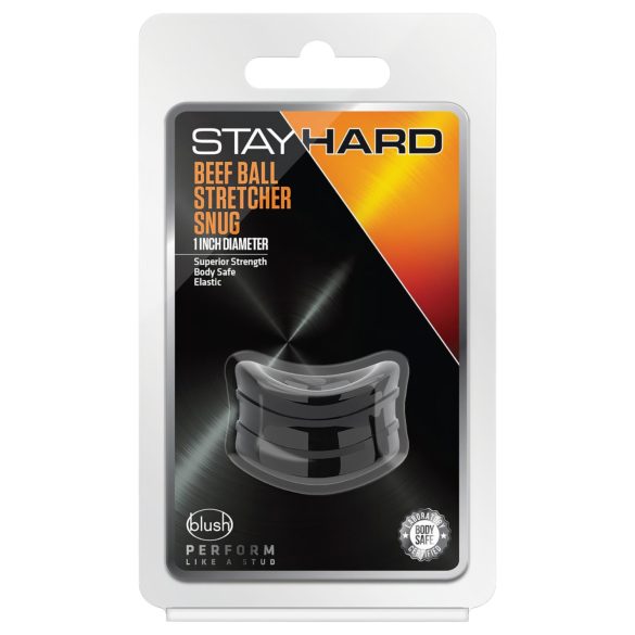 Stay Hard Beef - inel testicular rezistent - silicon negru