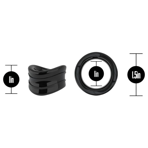 Stay Hard Beef - inel testicular rezistent - silicon negru