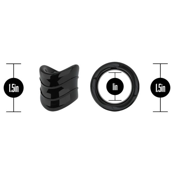 Stay Hard - inel pentru erecție - silicon - negru