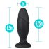 Anal Adventures Platinum Rocket - plug anal mare - silicon negru