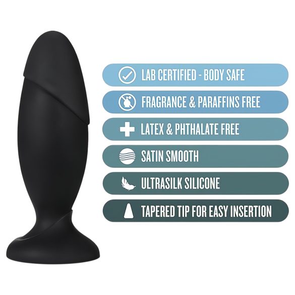 Anal Adventures Platinum Rocket - plug anal mare - silicon negru
