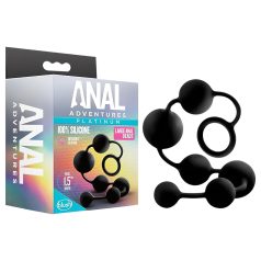 Anal Adventures L - dildo anal cu mărgele (negru)