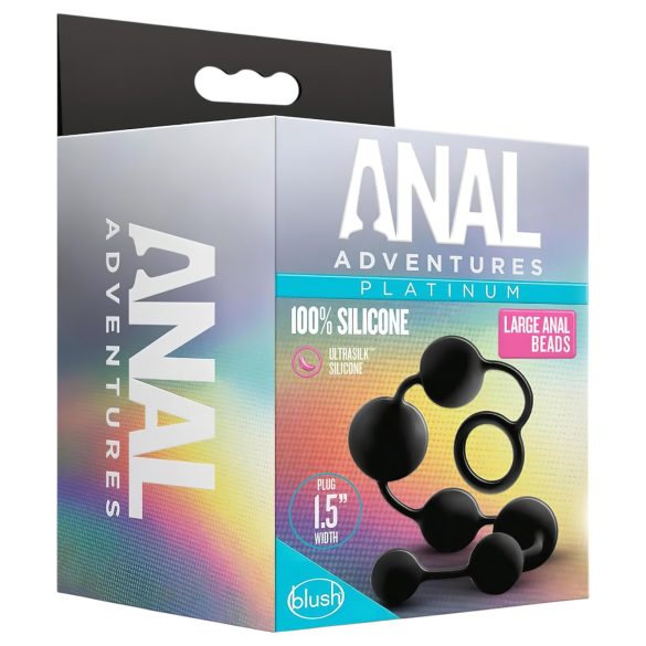 Anal Adventures - dildo anal cu bile - silicon negru