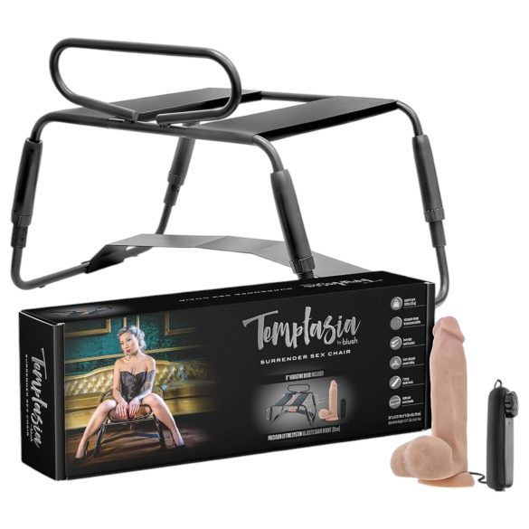 Scaun erotic Temptasia cu vibrator (negru-natur)