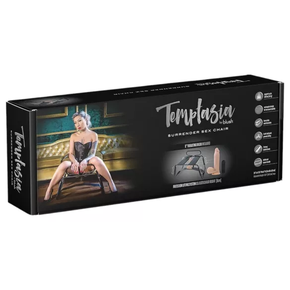 Temptasia - scaun sexual cu vibrator - negru/natur