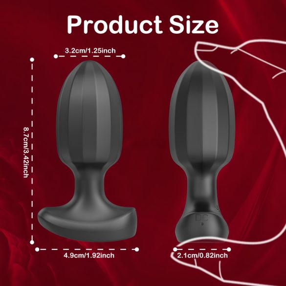 AlvUp - vibrator anal inteligent - negru