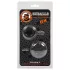 OXBALLS - set inele pentru penis cu textură - silicon negru