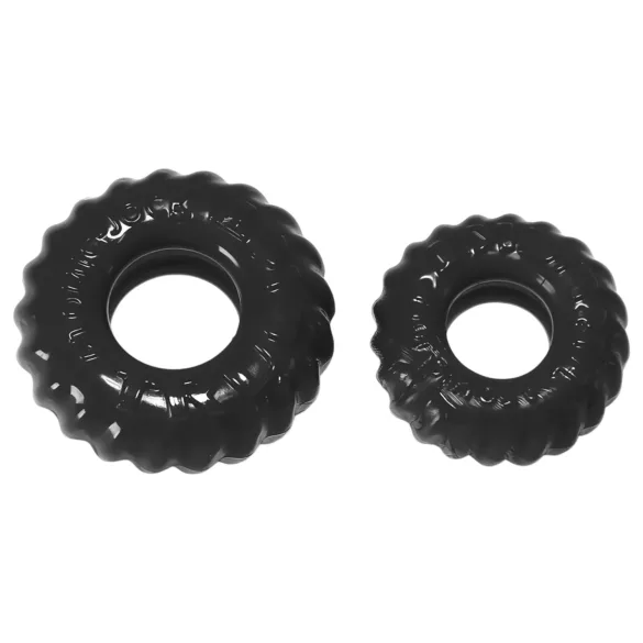 OXBALLS - set inele pentru penis cu textură - silicon negru