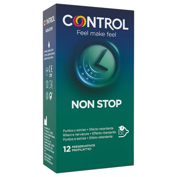 Control - prezervative cu striații pentru întârziere - 12 bucăți