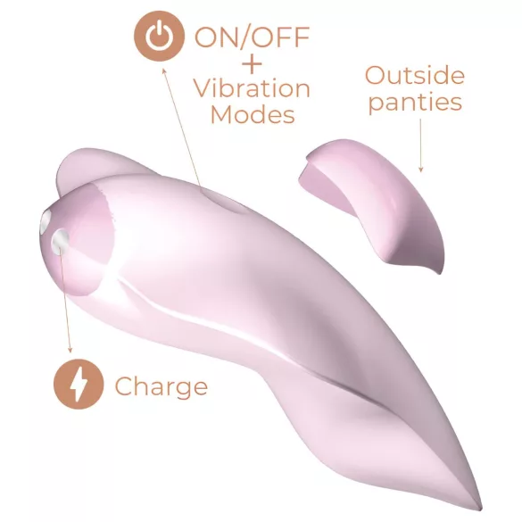 Adrien Lastic Temptation - vibrator clitoridian controlat prin aplicație (roz)