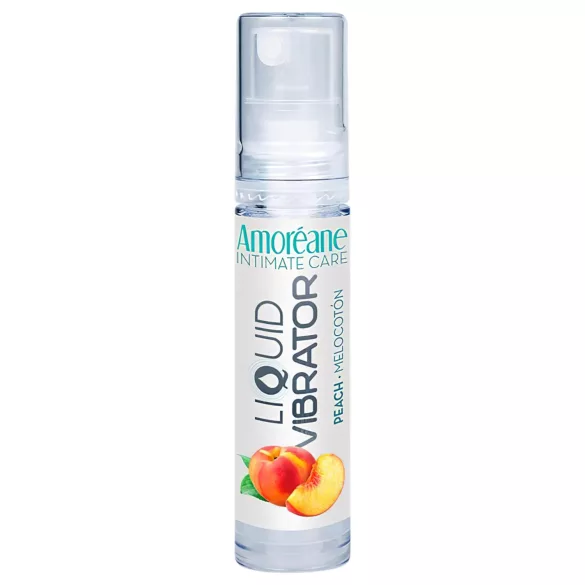 Amoréane - lubrifiant excitant vibrator lichid, cu piersică (10 ml)