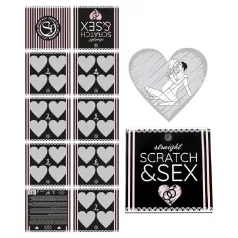   Secret Play Scratch & Sex Straight - joc cu poziții sexuale tip loz răzuibil pentru cupluri (în 5 limbi)