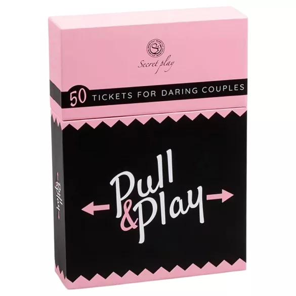 Secret Play Pull & Play - joc de cărți erotic pentru cupluri (50 de cărți) - în 7 limbi