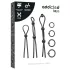 Addicted Toys - set inele pentru penis - silicon - 7 bucăți - negru