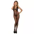 Subblime 951993 - catsuit din plasă cu decorațiune la gât - negru - S-L