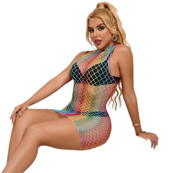 Subblime 952433 - rochie plasă rainbow - mărime S-L