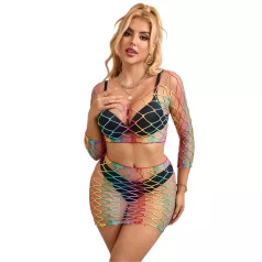 Subblime 952440 - set sexy plasă curcubeu - S-L
