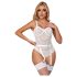 Subblime 954291 - body sexy cu lanțuri - transparent, alb (L-XL)