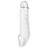 Addicted Toys - mânecă pentru penis cu inel testicular - 23cm - transparent