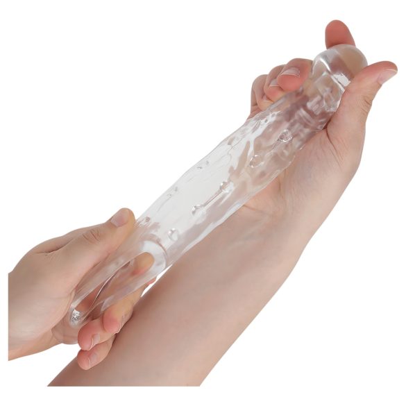 Addicted Toys - mânecă pentru penis cu inel testicular - 23cm - transparent