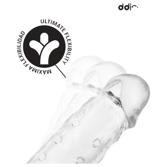 Addicted Toys - mânecă pentru penis cu inel testicular - 23cm - transparent