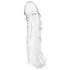 Addicted Toys - mânecă pentru penis cu inel pentru testicule - 22 cm (transparent)