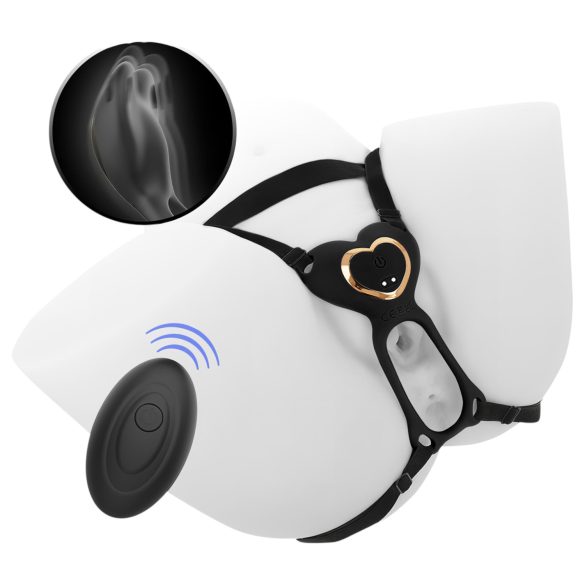 IBIZA - vibrator cu curea pentru clitoris - negru