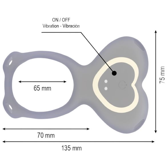 IBIZA - vibrator cu curea pentru clitoris - negru