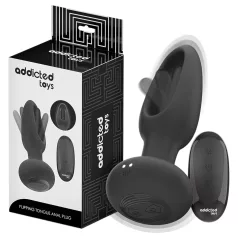 Addicted Toys - vibrator anal cu limbă mișcătoare - negru