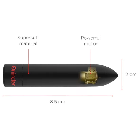 Oninder - Vibrator controlat prin aplicație (negru)