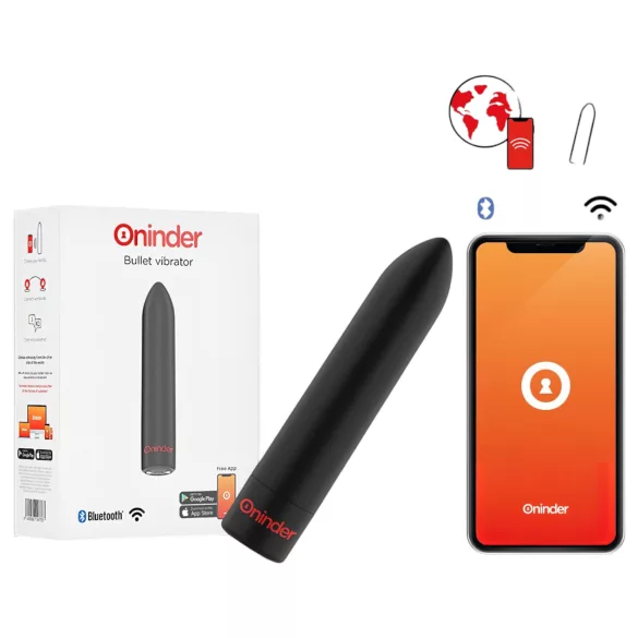 Oninder - Vibrator controlat prin aplicație (negru)