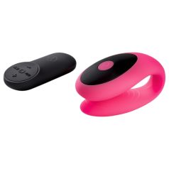 Virgite - vibrator pentru cuplu cu telecomandă (negru-roz)