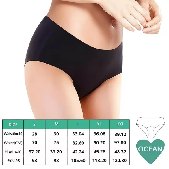 Adalet Ocean Normal - chiloți menstruali - absorbție normală - negru